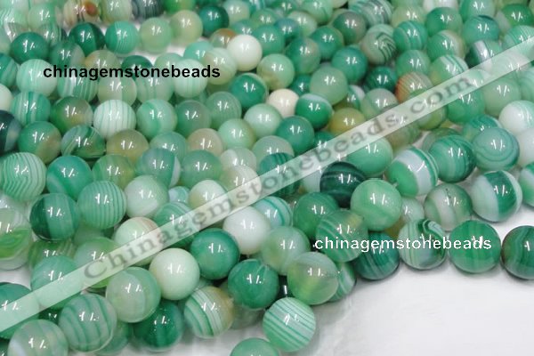 CAB719 15.5 inches 16mm round green agate gemstone beads wholesale