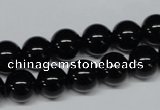 CAB725 15.5 inches 10mm round black agate gemstone beads wholesale