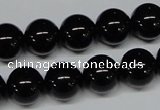 CAB726 15.5 inches 12mm round black agate gemstone beads wholesale