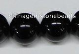 CAB730 15.5 inches 20mm round black agate gemstone beads wholesale