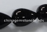 CAB742 15.5 inches 18*24mm teardrop black agate gemstone beads