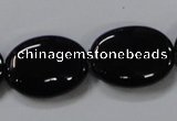 CAB762 15.5 inches 18*25mm oval black agate gemstone beads wholesale