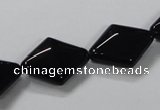 CAB769 15.5 inches 15*20mm rhombic black agate gemstone beads