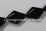 CAB769 15.5 inches 15*20mm rhombic black agate gemstone beads