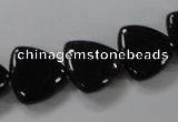 CAB776 15.5 inches 16*16mm triangle black agate gemstone beads