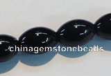 CAB818 15.5 inches 13*18mm rice black agate gemstone beads wholesale