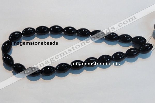 CAB818 15.5 inches 13*18mm rice black agate gemstone beads wholesale