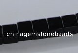 CAB835 15.5 inches 10*10mm cube black agate gemstone beads wholesale