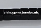 CAB836 15.5 inches 12*12mm cube black agate gemstone beads wholesale