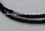 CAB837 15.5 inches 3*5mm cuboid black agate gemstone beads wholesale