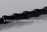 CAB850 15.5 inches 8*12mm vase black agate gemstone beads wholesale