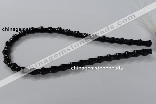 CAB850 15.5 inches 8*12mm vase black agate gemstone beads wholesale