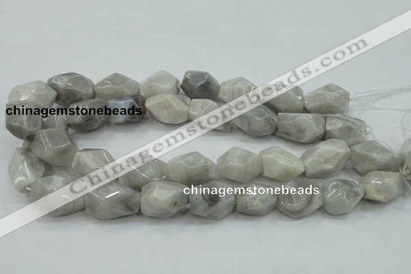 CAB905 15.5 inches 16*25mm nugget natural crazy agate beads wholesale