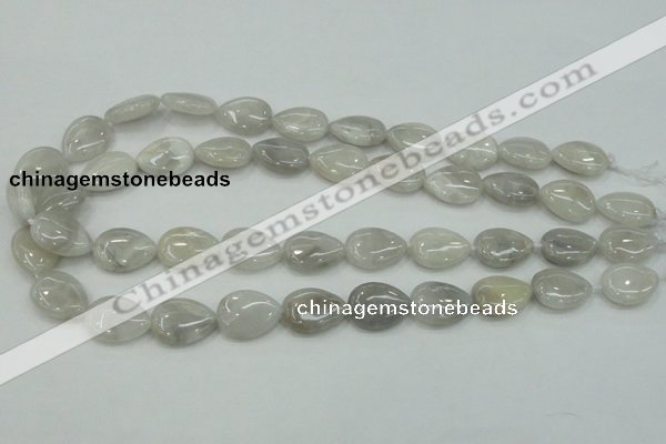 CAB908 15.5 inches 13*18mm flat teardrop natural crazy agate beads