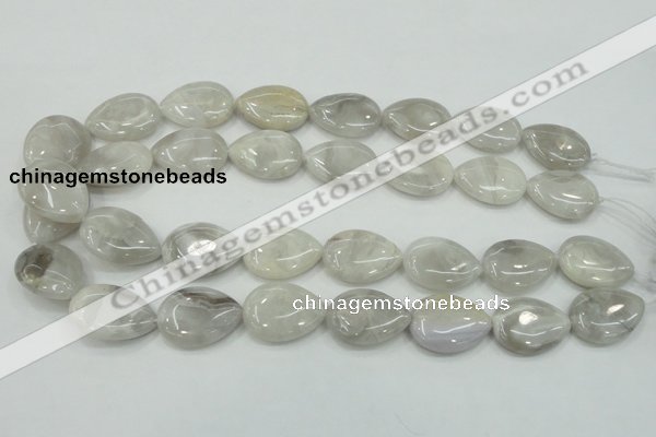 CAB909 15.5 inches 18*25mm flat teardrop natural crazy agate beads