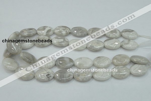 CAB912 15.5 inches 18*25mm oval natural crazy agate beads wholesale