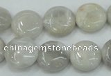 CAB915 15.5 inches 15mm flat round natural crazy agate beads wholesale