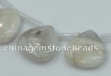 CAB924 20*20mm top-drilled teardrop natural crazy agate beads wholesale