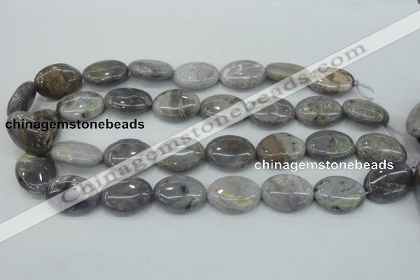 CAB927 15.5 inches 18*25mm oval natural purple agate beads wholesale