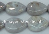 CAB929 15.5 inches 18*25mm flat teardrop natural purple agate beads