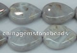 CAB929 15.5 inches 18*25mm flat teardrop natural purple agate beads