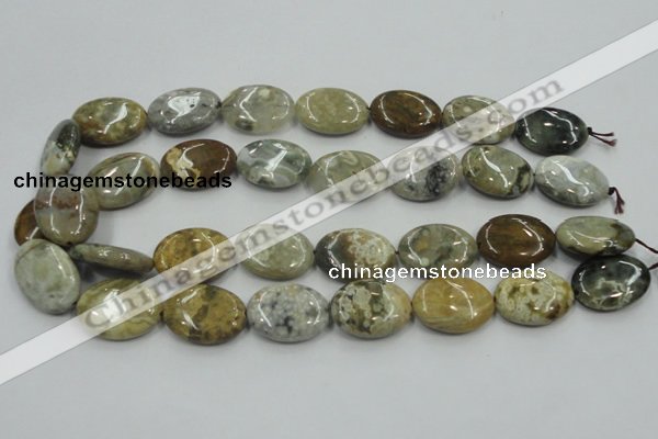 CAB950 15.5 inches 22*30mm oval ocean agate gemstone beads