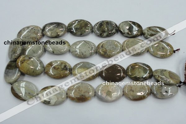 CAB951 15.5 inches 22*30mm oval ocean agate gemstone beads