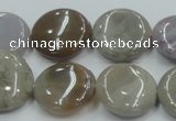 CAB955 15.5 inches 20mm flat round ocean agate gemstone beads