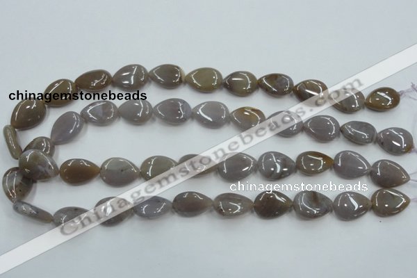 CAB957 15.5 inches 13*18mm flat teardrop ocean agate gemstone beads