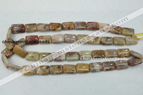 CAB978 15.5 inches 13*18mm rectangle Morocco agate beads wholesale