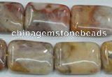 CAB979 15.5 inches 18*25mm rectangle Morocco agate beads wholesale