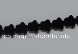 CAB987 15.5 inches 8*8mm star black agate gemstone beads wholesale