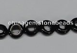 CAB995 15.5 inches 10mm donut black agate gemstone beads wholesale