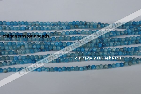 CAB998 15.5 inches 4mm round blue crazy lace agate beads