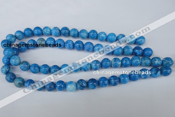 CAB999 15.5 inches 12mm round blue crazy lace agate beads