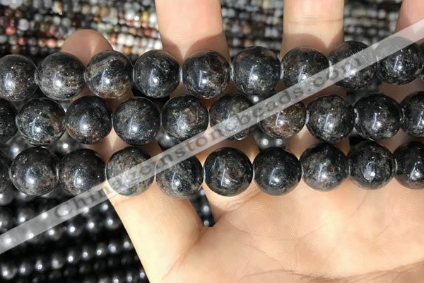 CAE308 15.5 inches 12mm round astrophyllite gemstone beads