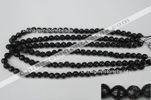 CAE36 15.5 inches 8mm faceted round astrophyllite beads wholesale