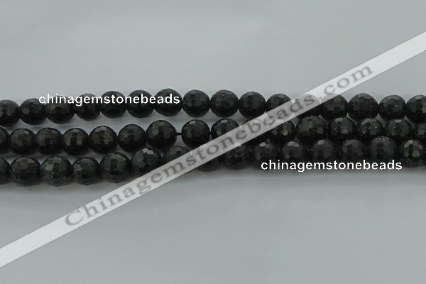 CAE37 15.5 inches 10mm faceted round astrophyllite beads wholesale