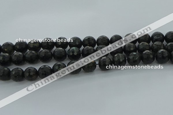 CAE39 15.5 inches 14mm faceted round astrophyllite beads wholesale