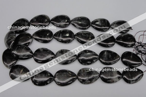 CAE70 15.5 inches 22*30mm flat teardrop astrophyllite beads wholesale