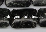 CAE95 15.5 inches 22*30mm rectangle astrophyllite beads wholesale