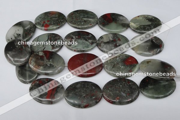 CAF04 15.5 inches 30*40mm oval African bloodstone beads