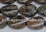 CAF136 15.5 inches 12*16mm twisted oval Africa stone beads