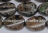 CAF137 15.5 inches 13*18mm twisted oval Africa stone beads