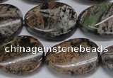 CAF139 15.5 inches 18*25mm twisted oval Africa stone beads