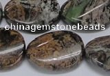 CAF140 15.5 inches 20*30mm twisted oval Africa stone beads