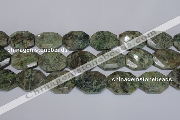 CAF154 15.5 inches 25*35mm faceted octagonal Africa stone beads