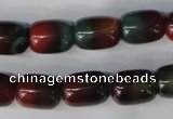 CAG1011 15.5 inches 12*14mm drum rainbow agate beads wholesale