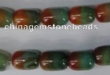 CAG1014 15.5 inches 12*14mm drum rainbow agate beads wholesale