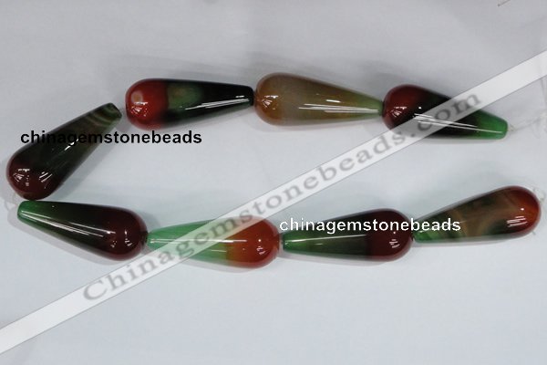 CAG1019 15.5 inches 20*50mm teardrop rainbow agate beads